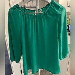Old Navy green blouse. True to size. Smoke and pet free home
